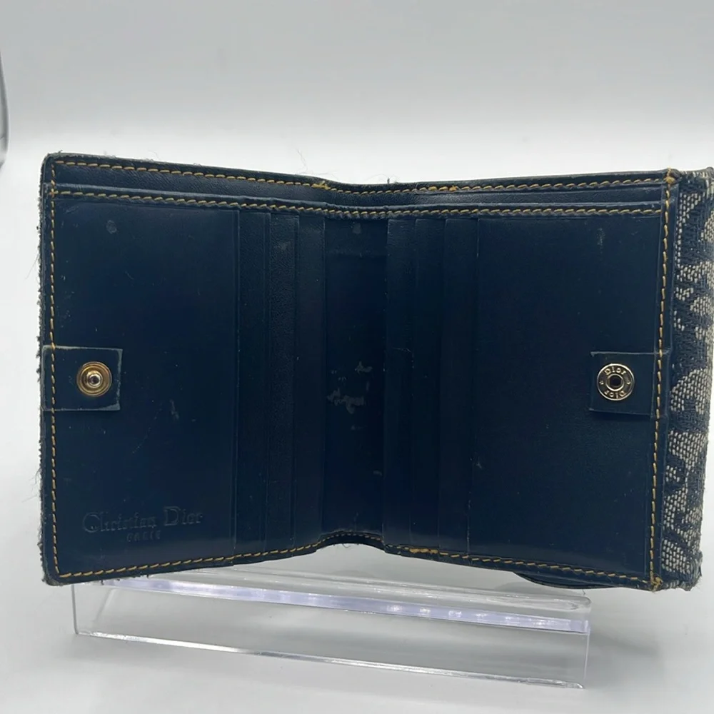 Dior Monogram Canvas Fabric Wallet